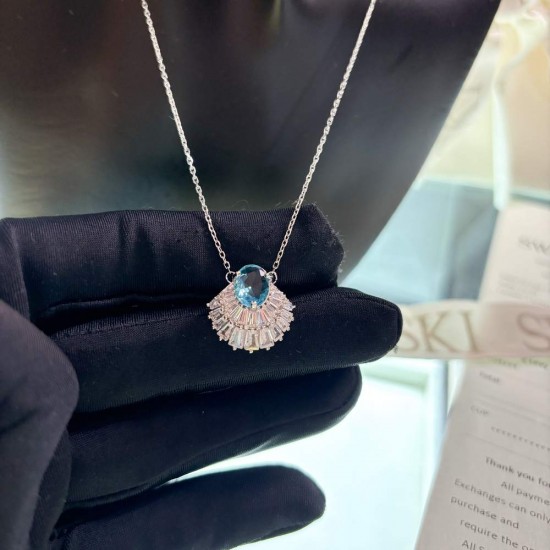 【SWAROVSKI】Idyllia ペンダント 5689195 Idyllia pendant, Shell, Blue, Rhodium plated | Swarovski